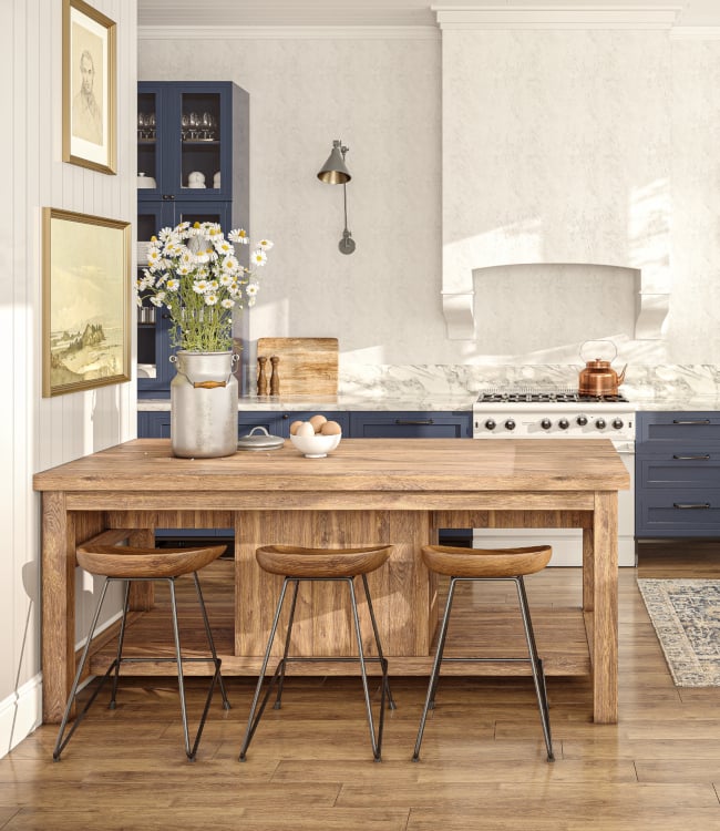 Interior,Of,A,Classic,Kitchen.,3d,Illustration