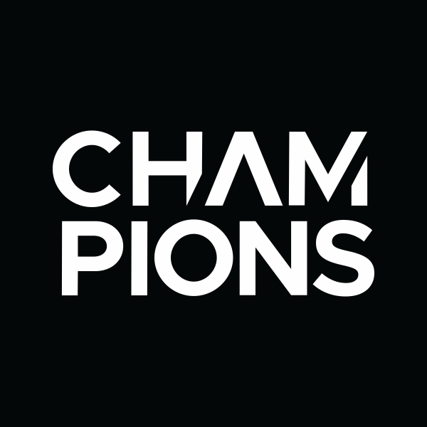 Champions logo on dark gray RGB