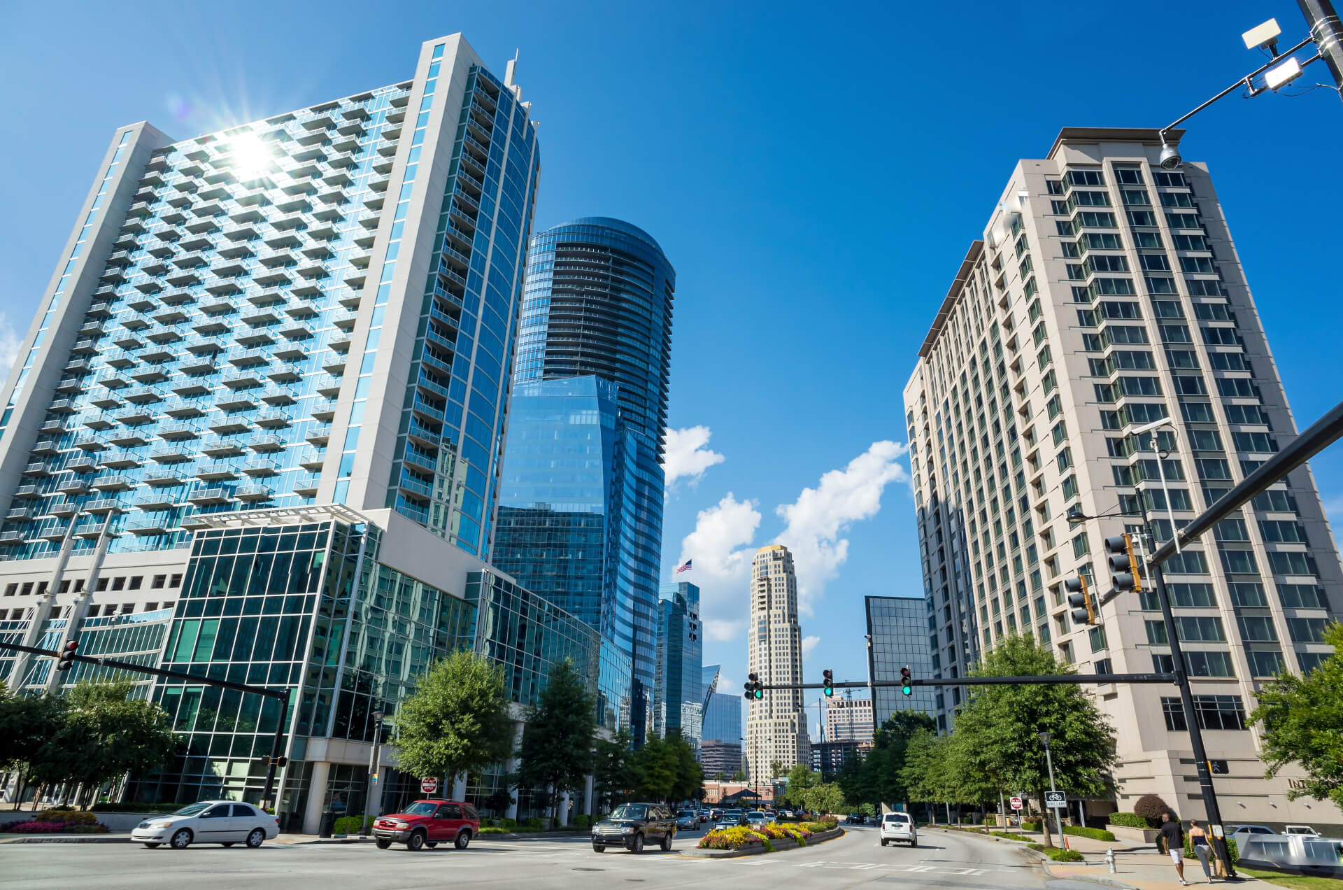 A view of the skyline of Buckhead, the uptown section of Atlanta, Georgia.
