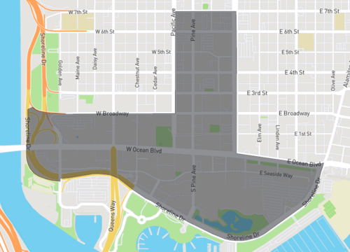 downtown long beach, The Whipple Group area of interest