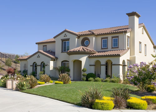 Exterior shot of a large luxurious home