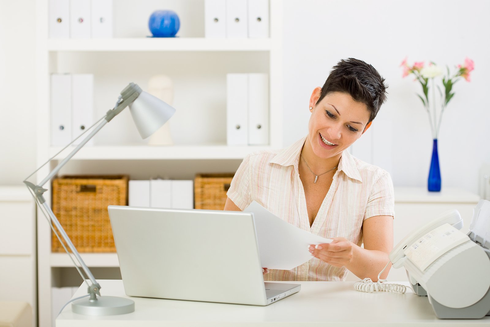 Business Woman Working At Home
