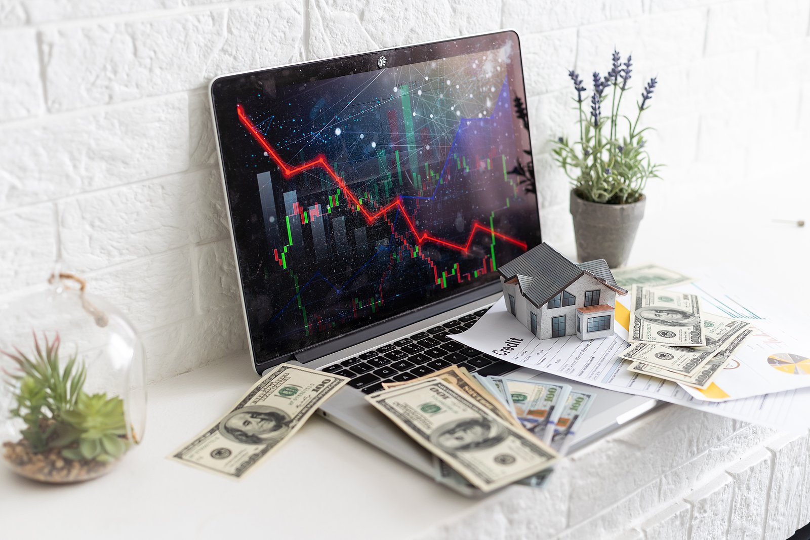 The Concept Of Falling Real Estate Market. Reduced Interest In T
