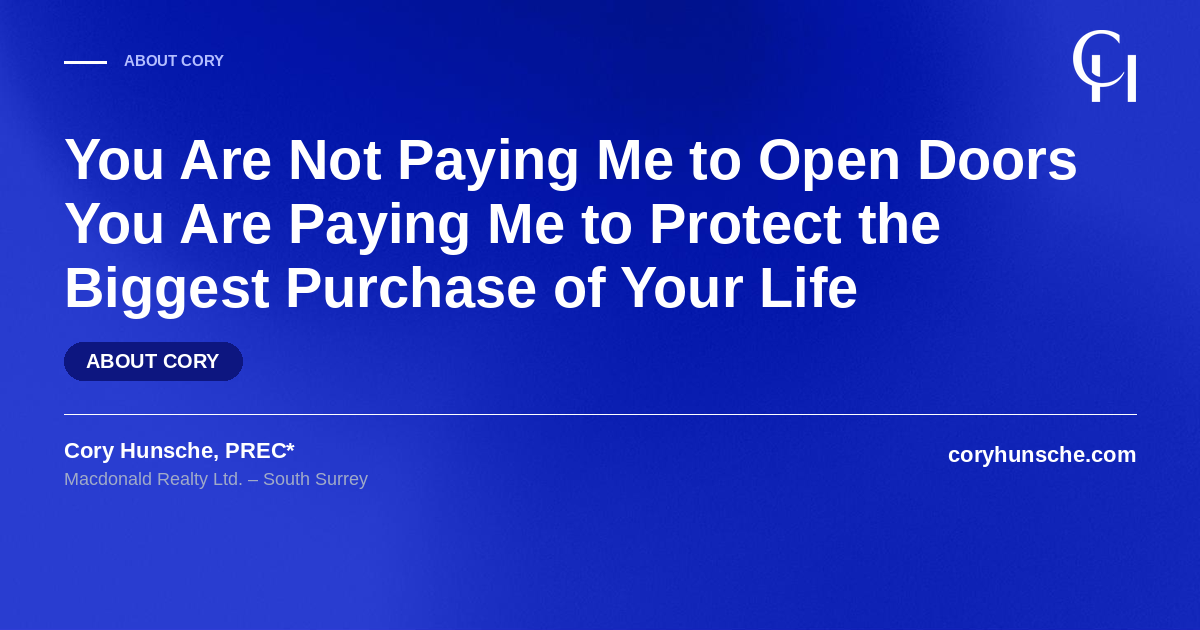 South Surrey White Rock Real Estate Advisor Cory Hunsche