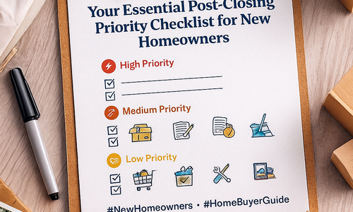 Your Essential Post-Closing Priority Checklist for New Homeowners