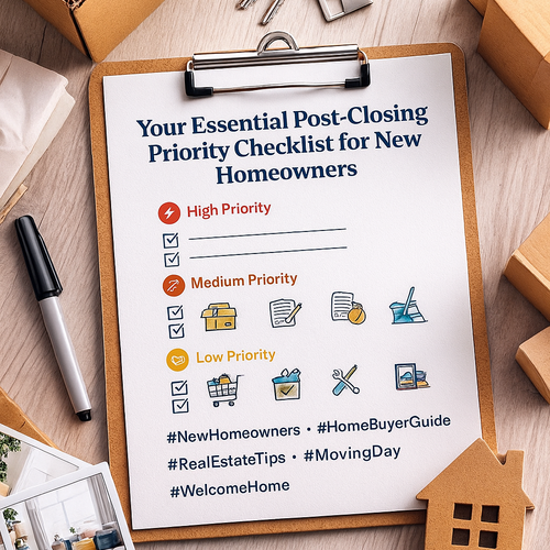 Your Essential Post-Closing Priority Checklist for New Homeowners