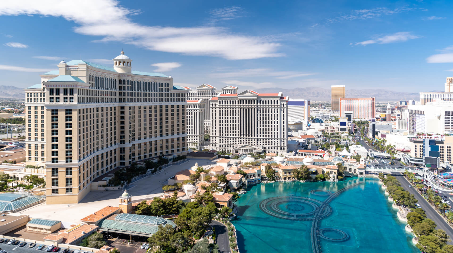 Las Vegas strip Aerial view cityscape in Nevada