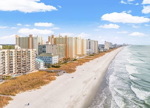 City by the beach, Aerial, North Myrtle Beach, Atlantic coast SC
