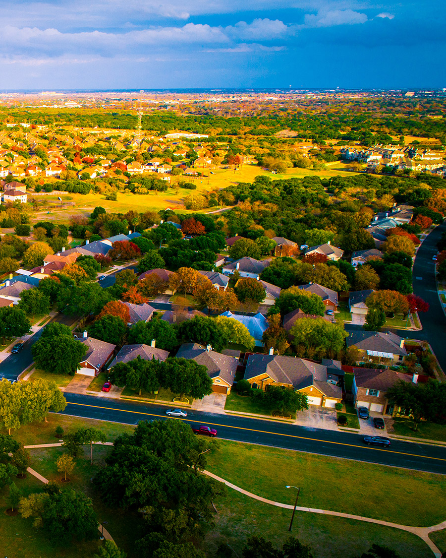 Open,Texas,Land,For,Sale,Expanding,Housing,Development,Fall,Autumn
