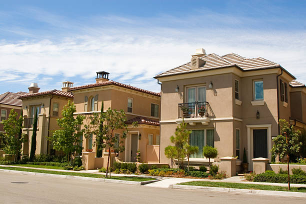 A row of homes in Southern California.