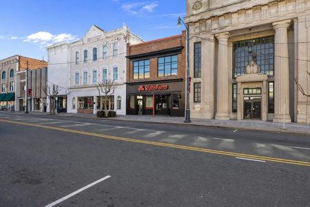 Midday on a historic town street