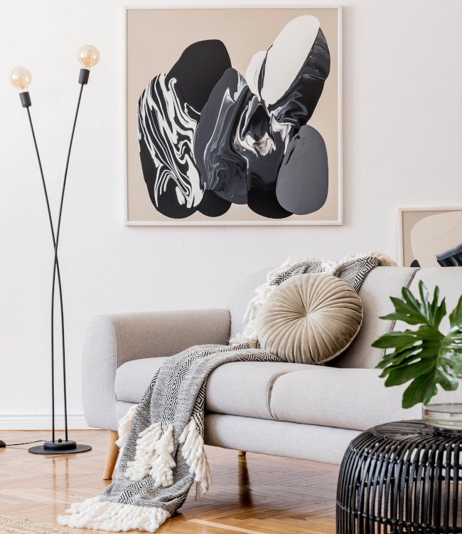 Stylish,And,Design,Home,Interior,Of,Living,Room,With,Gray