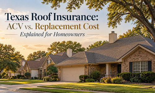 Texas Roof Insurance: ACV vs. Replacement Cost Explained &hellip;