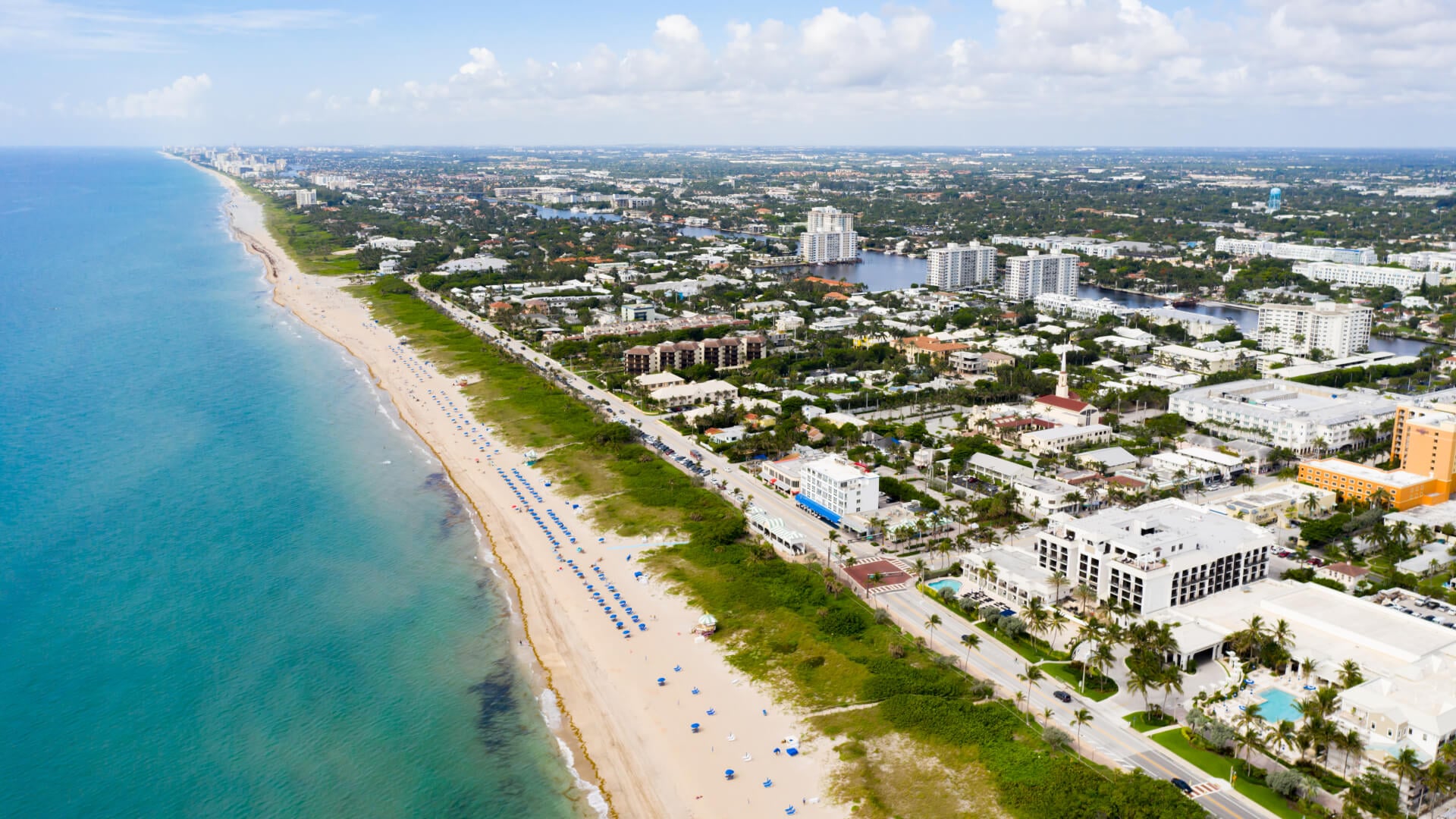 Aerial drone photo Delray Beach Florida