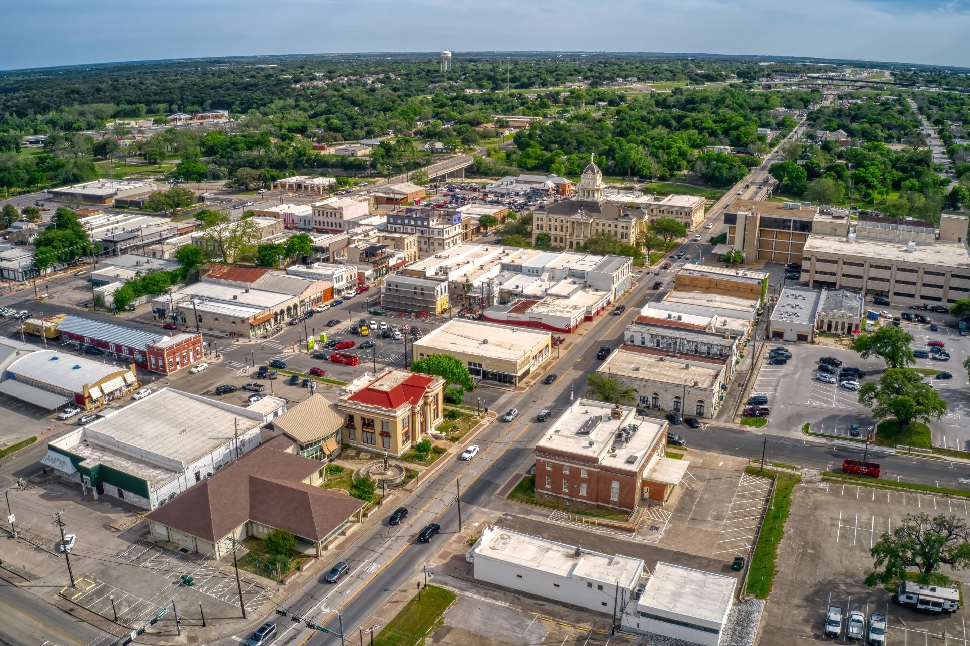Aerial View of Belton, Texas in Spring