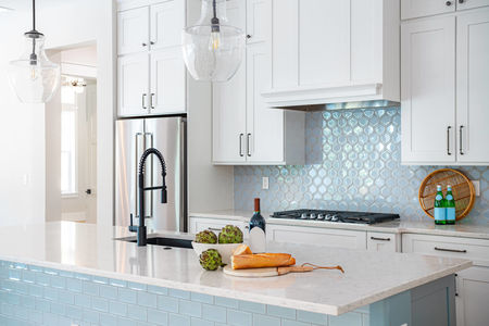 New beautiful luxury home kitchen