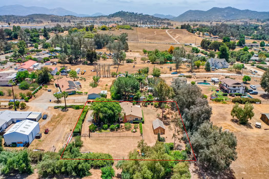 Drone - 1255 Ramona St Ramona CA - Web Quality - 003 - 06 Exterior Side_Lines