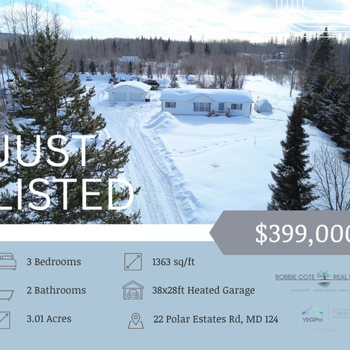 Just Listed - 22 Poplar Estate Rd, Lesser Slave River MD 124