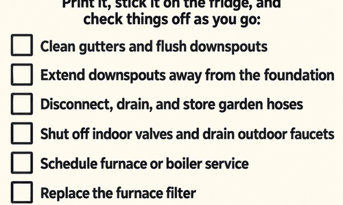 October Home Checklist Before the First New England …