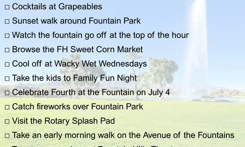 SUMMER IN FOUNTAIN HILLS
