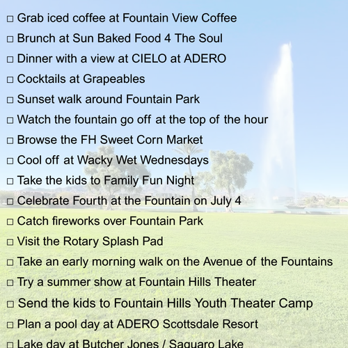SUMMER IN FOUNTAIN HILLS