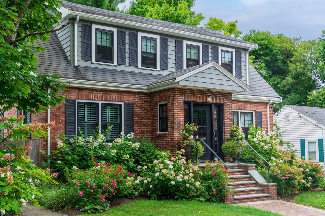 Charming Classic Family House Surrounded by Beautiful Blooming Flowers and Trees, Brighton, Massachusetts, USA (1)