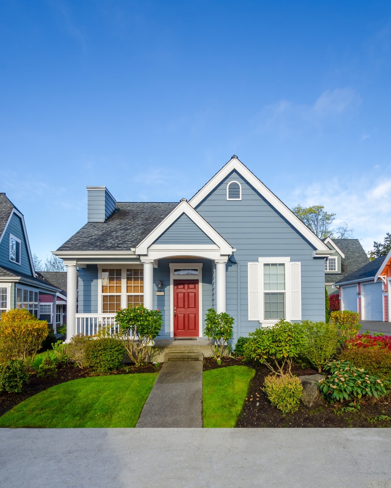 A,Perfect,Neighbourhood.,Houses,In,Suburb,At,Summer,In,The