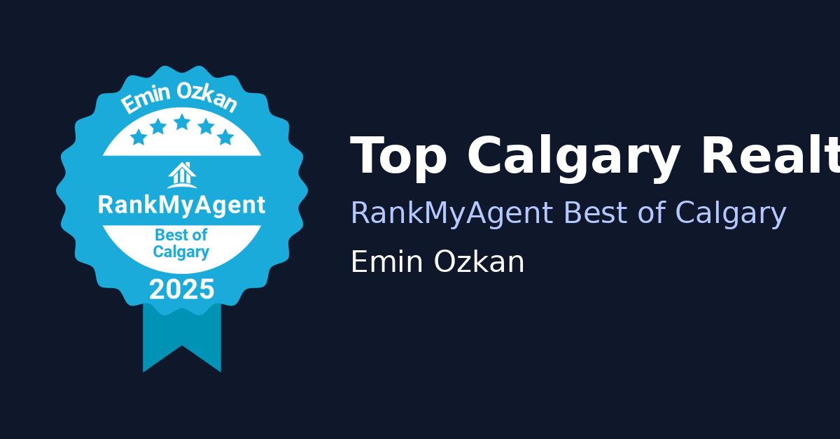 Top Calgary Realtor 2025 RankMyAgent Award – Emin Ozkan