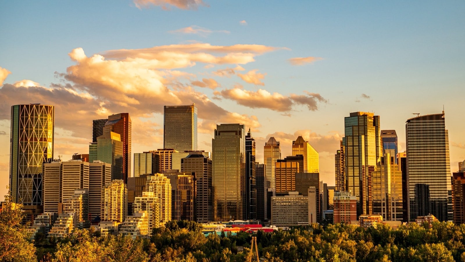 Calgary skyline at sunset representing the Calgary real estate market update for July 2026.