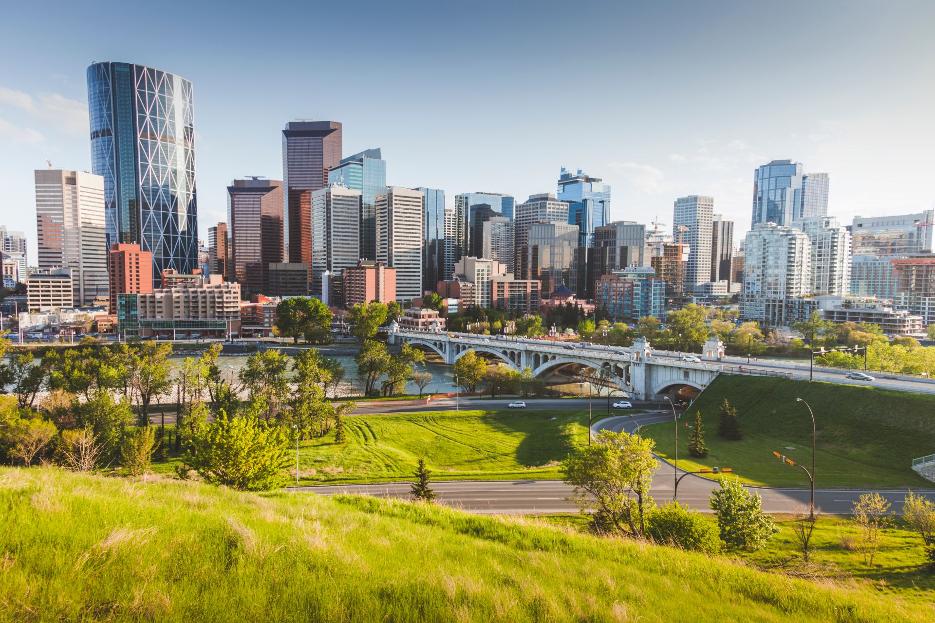 Calgary - panorama of city. Calgary, Alberta, Canada.