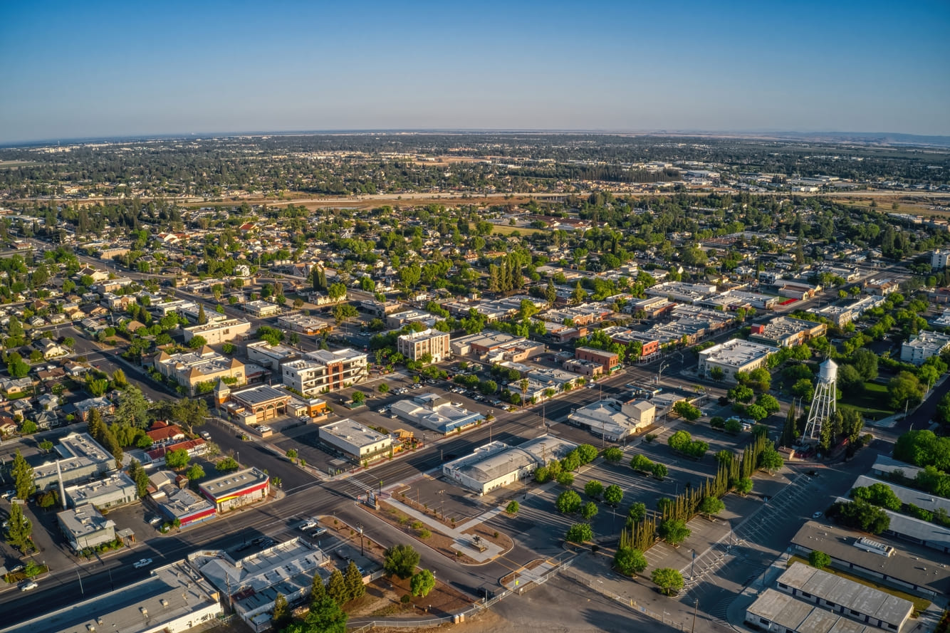 Aerial View of the Fresno suburb of Clovis, California1