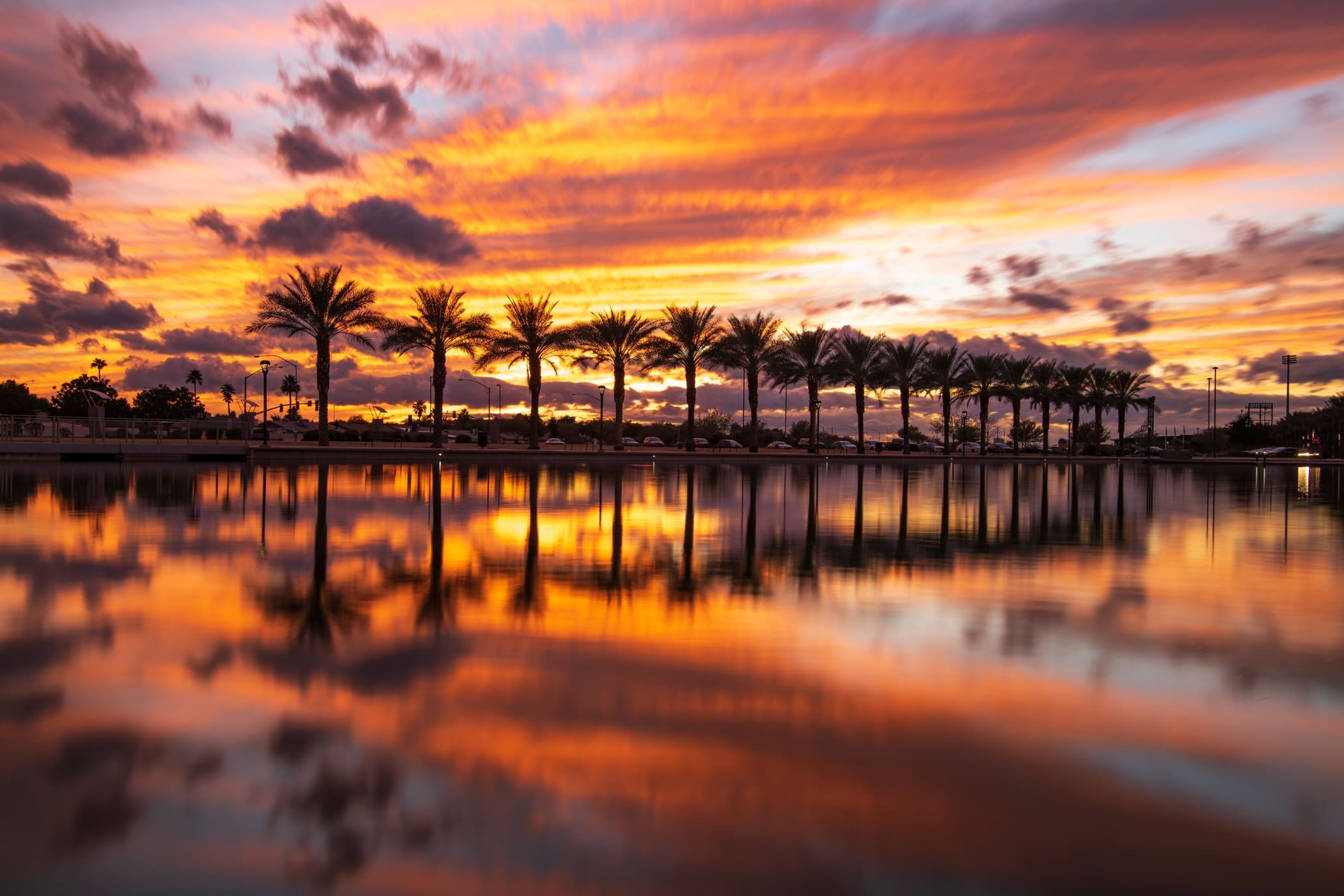 Landscape Photograph taken at Mesa Riverview Park at sunset in Arizona. (1)