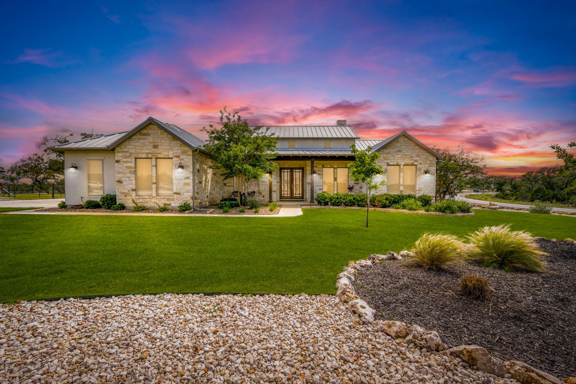 Dallas, Texas - May 30th 2023 a home at sunset