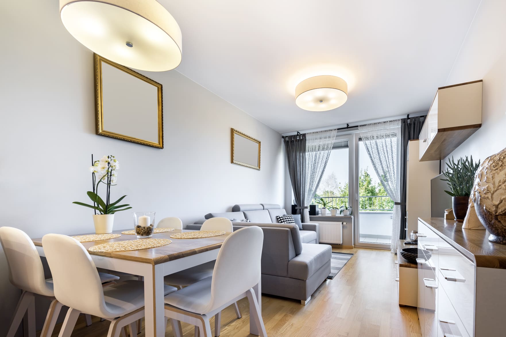 Modern interior design in small apartment