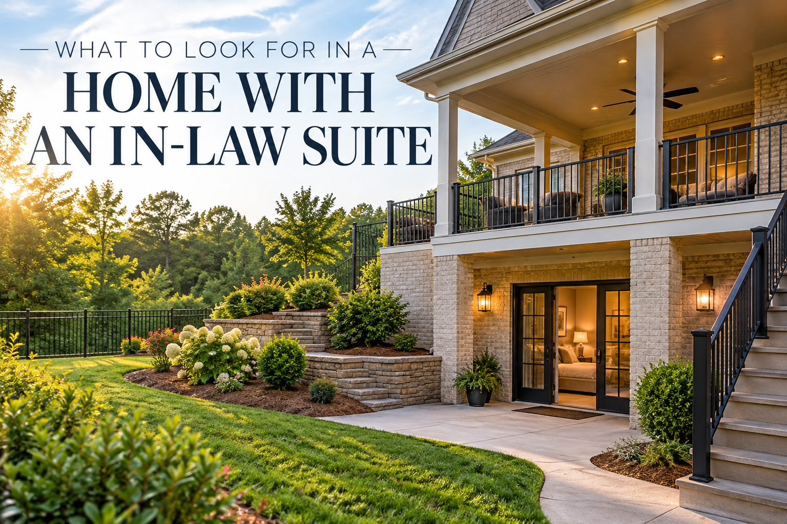 Walkout basement in-law suite with its own patio entrance
