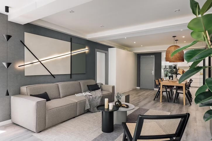 Modern,Luxury,Apartment,Interior,In,Minimal,Scandinavian,Style