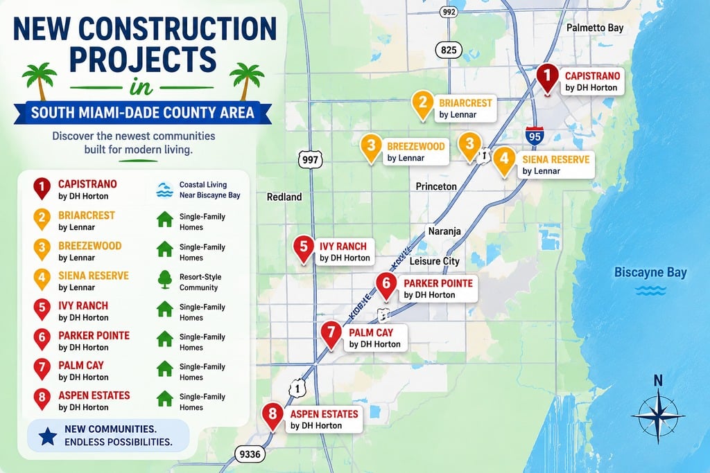 New homes Miami Dade South Dade streetscape near SW 336th, Labrada Realty