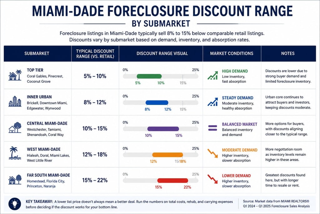 miami dade foreclosure homes discount range chart, Miami real estate, Labrada Realty