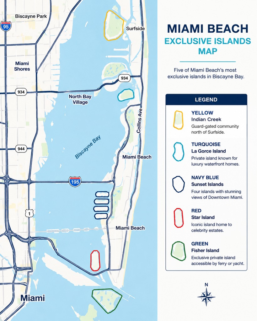 luxury apartments miami beach sub-market pricing map Star Island North Bay Road Mid-Beach South of Fifth Labrada Realty