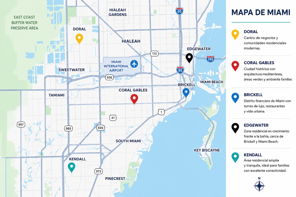 Zonas con apartamentos en venta en Miami preferidas por compradores hispanohablantes. Labrada Realty