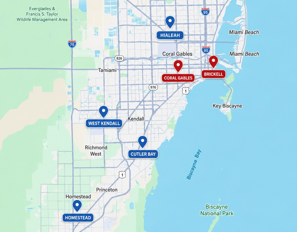 Miami-Dade micro-market map, affordable homes in Miami, Labrada Realty