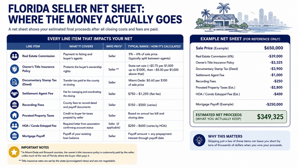 seller closing costs Florida chart, Labrada Realty