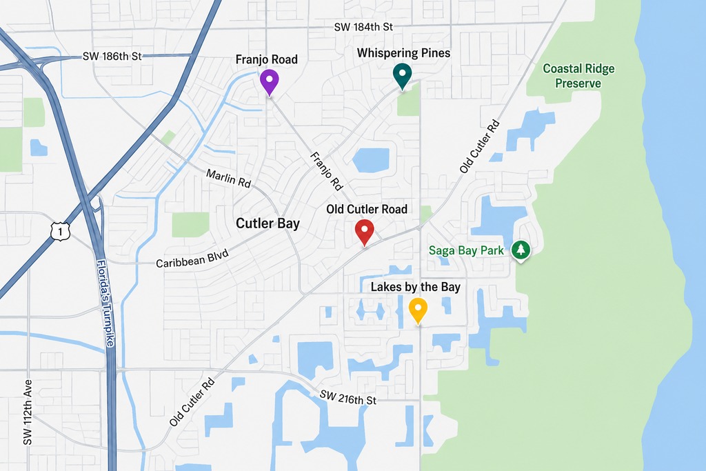 Cutler Bay micro market map, houses for rent in cutler bay fl, Labrada Realty