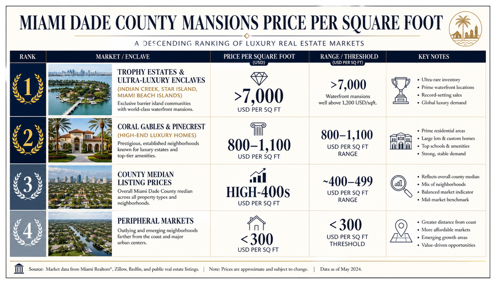 Mansiones en Miami comparación de precios por zona, Labrada Realty