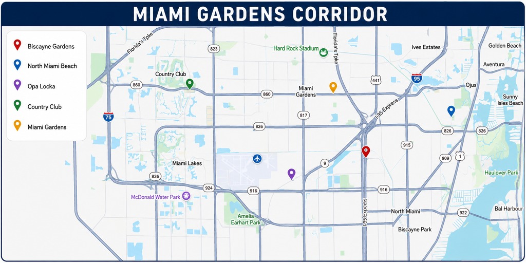 Miami Gardens Drive corridor northwest Miami-Dade, sell my house for cash miami, Labrada Realty