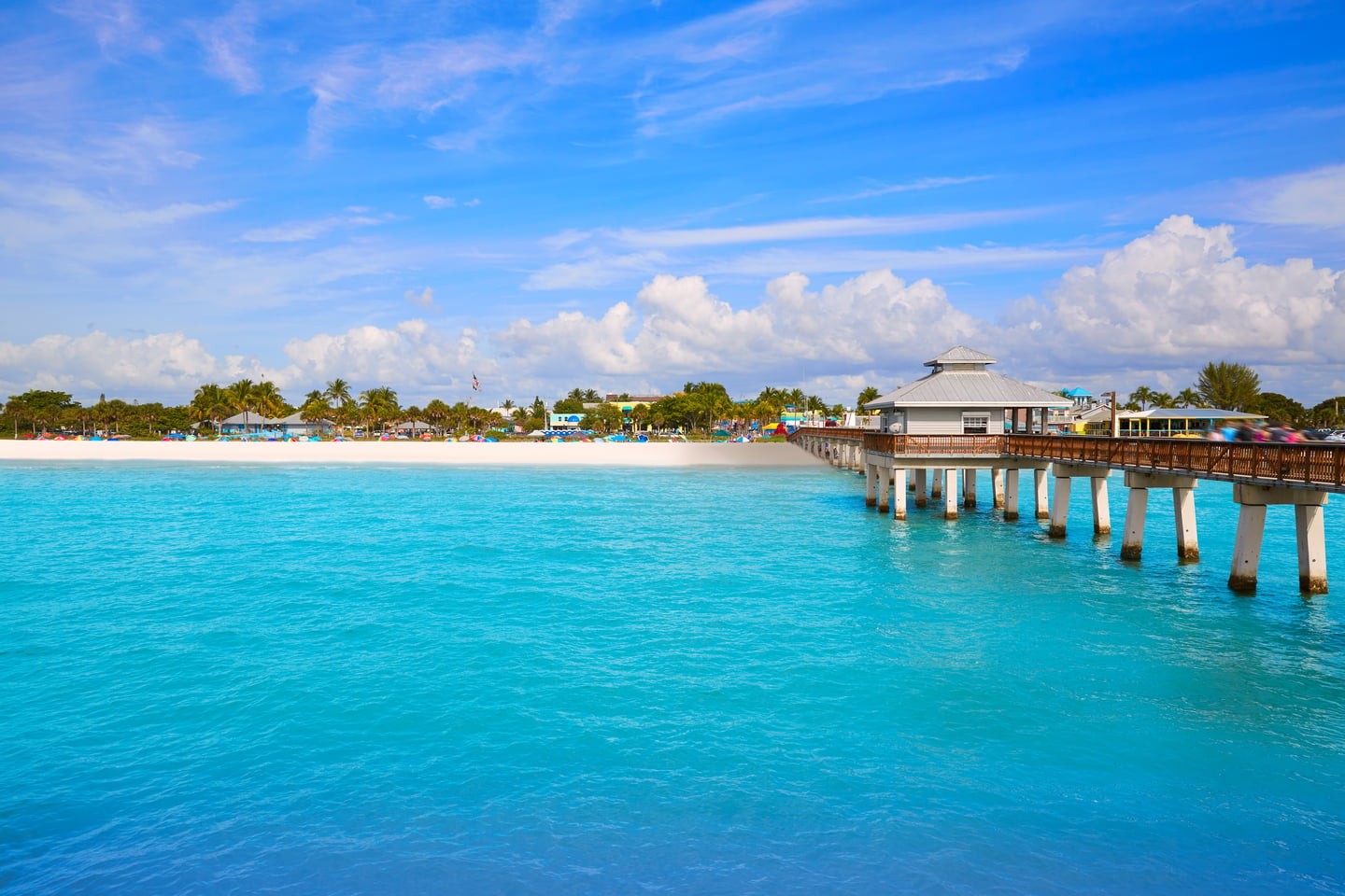 Florida,Fort,Myers,Pier,Beach,In,Usa