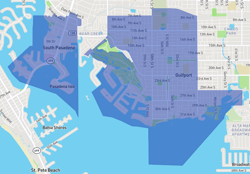 South Pasadena and Gulfport