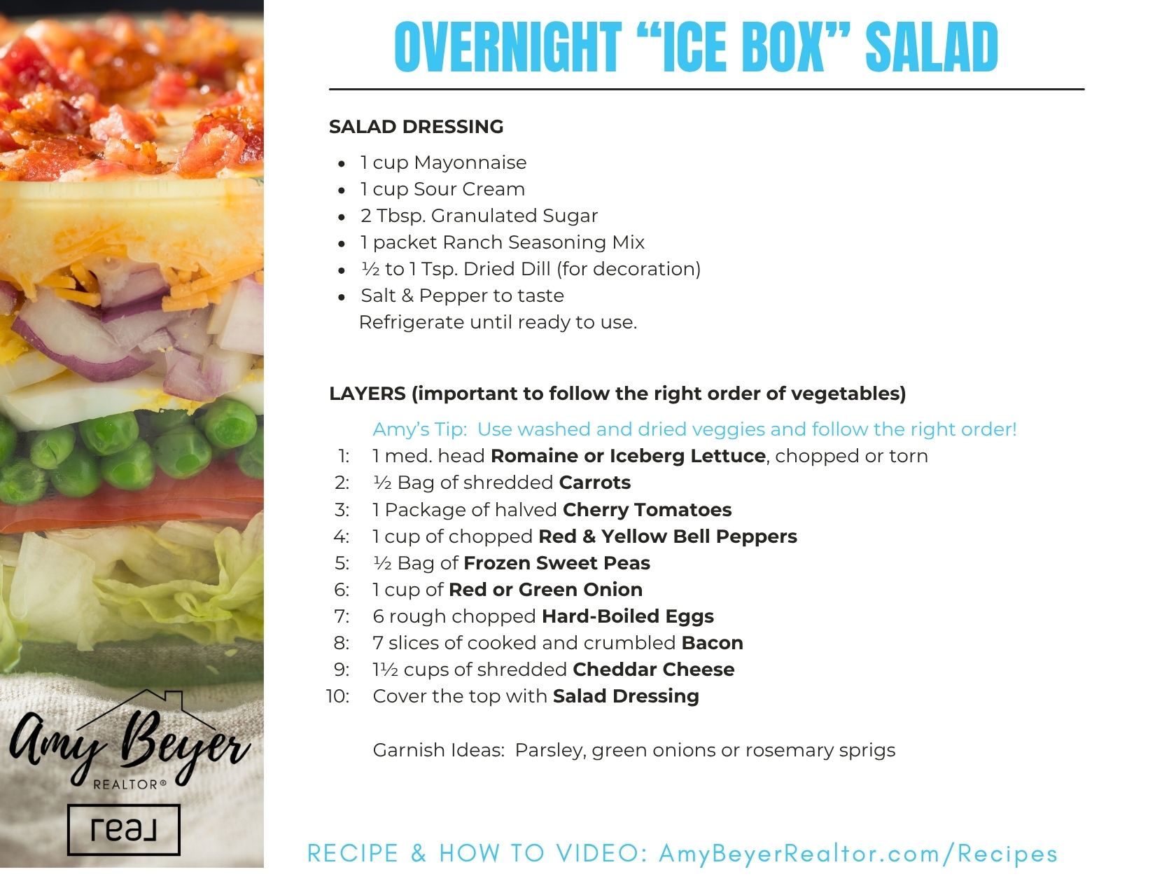 RECIPE CARDS