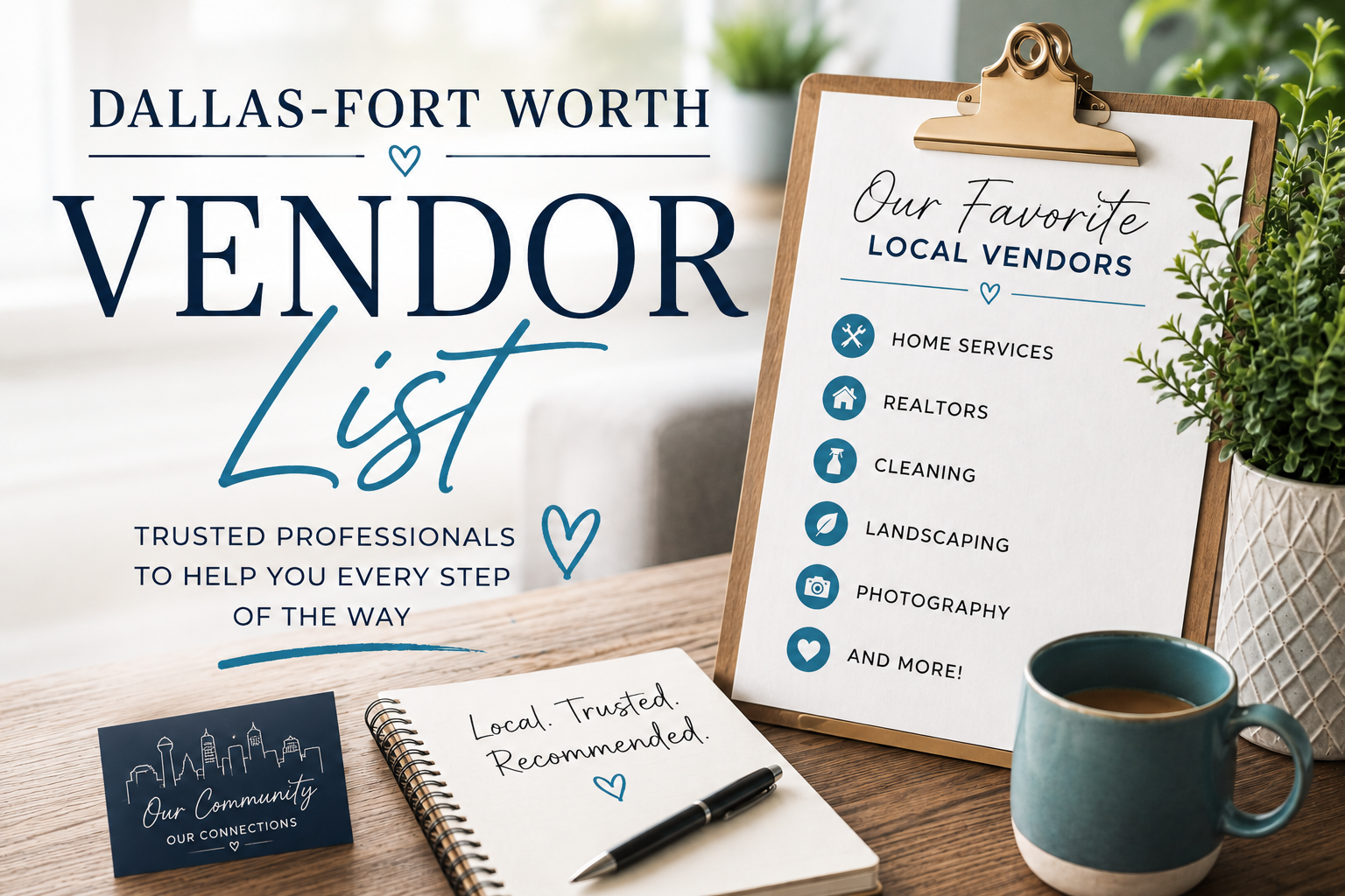 List of trusted local vendors by Amy Beyer Realtor