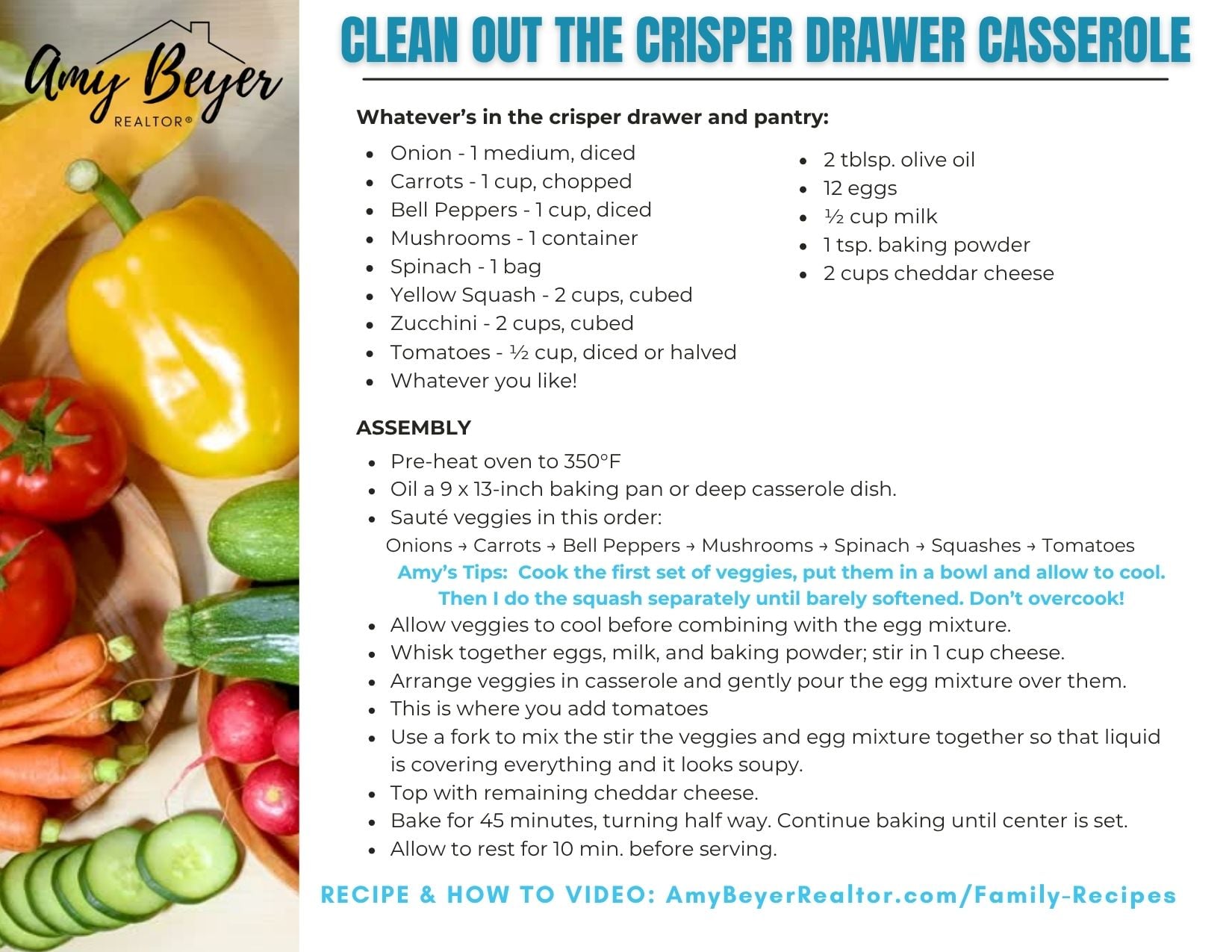 Veggie Casserole by Amy Beyer Realtor in Grapevine, TX